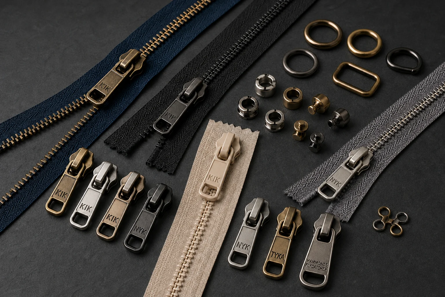 IA Fastners zipper sliders, zippers and garment accessories